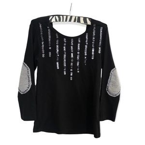 Havengirl Black Sequin Tee Shirt 4